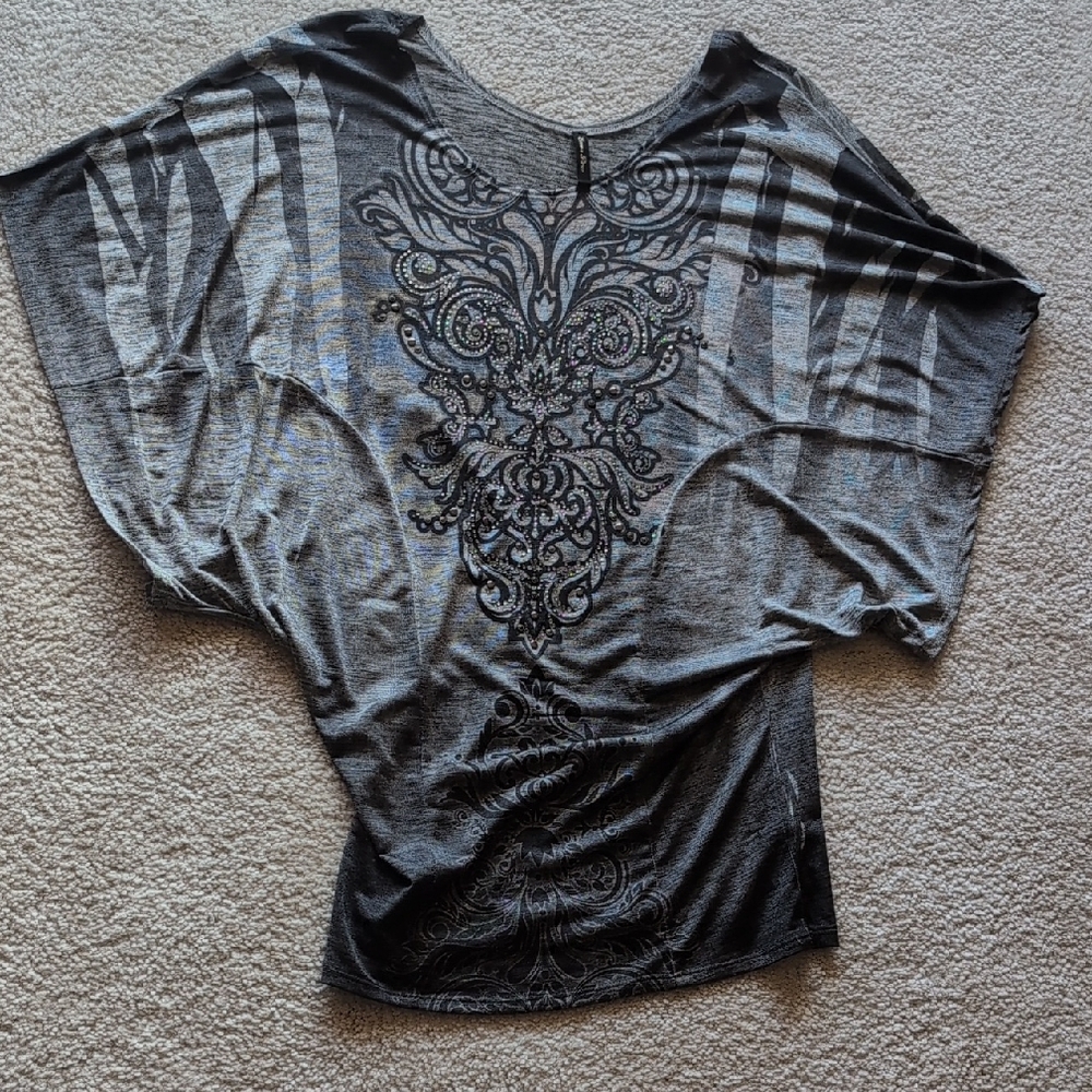 Elegant Gray Women's Top